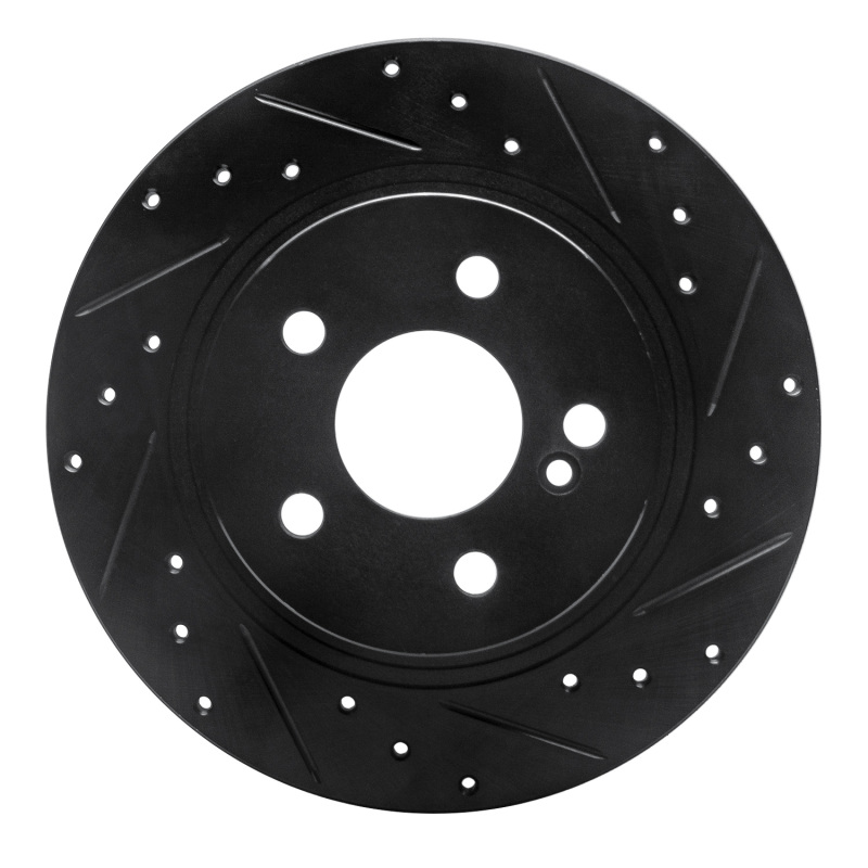 Mercedes-Benz C300 Brake Rotor (1) - Rear Right - R1 Concepts - Drilled & Slotted - Black - `08-`15 Mercedes-Benz C300 Brake Rotor (1) - Rear Right - R1 Concepts - Drilled & Slotted - Black - `08-`15